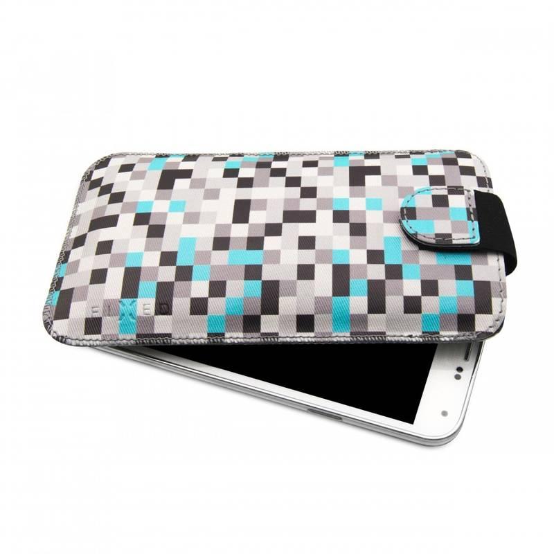 Pouzdro na mobil FIXED Soft Slim Elements 4XL - grey dice