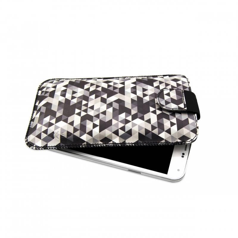 Pouzdro na mobil FIXED Soft Slim Elements 5XL - dark triangles