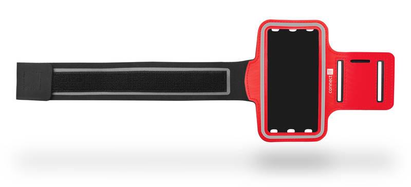 Pouzdro na mobil sportovní Connect IT na ruku pro velikost 4,7" červené