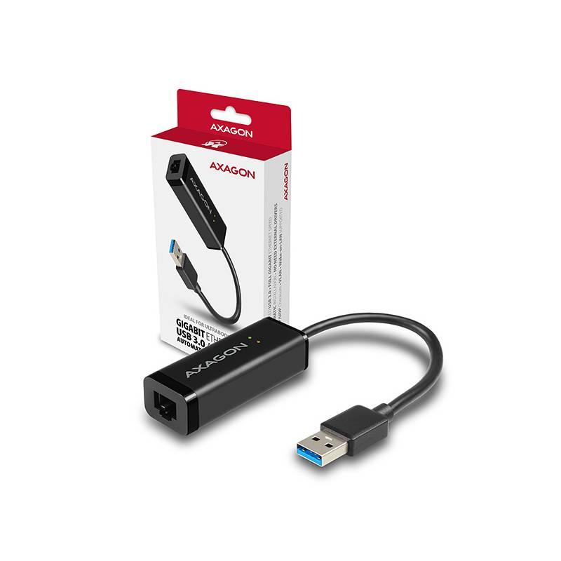 Redukce Axagon USB 3.0 RJ45 černá, Redukce, Axagon, USB, 3.0, RJ45, černá