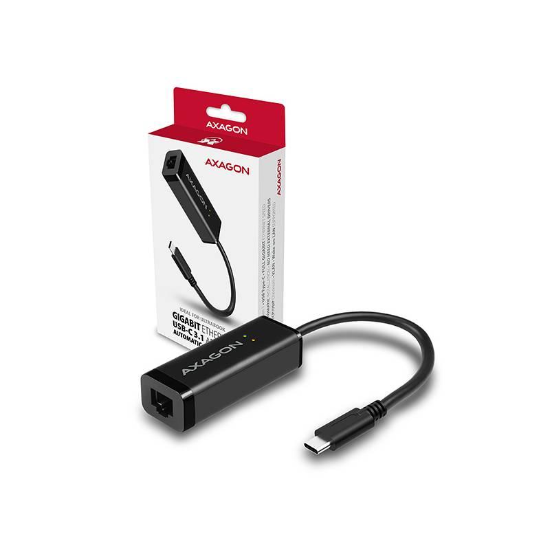 Redukce Axagon USB-C RJ45 černá