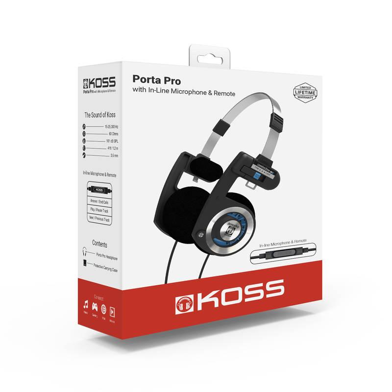 Sluchátka Koss Porta Pro Microphone černá