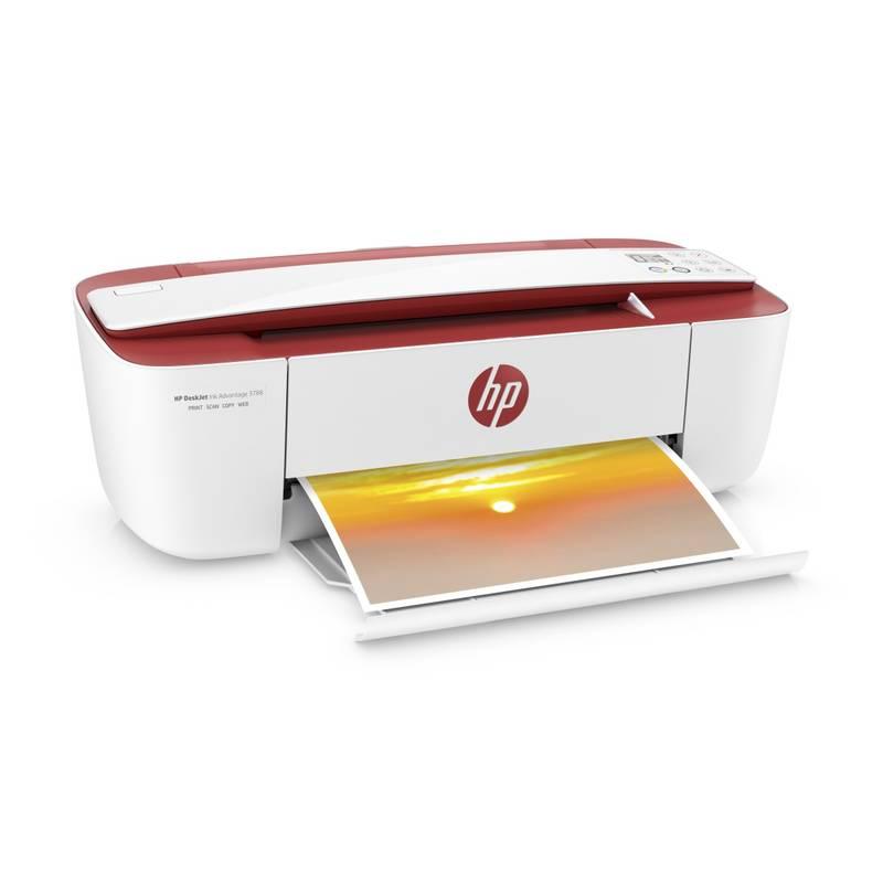 Tiskárna multifunkční HP DeskJet Ink Advantage 3788 bílá barva červená barva, Tiskárna, multifunkční, HP, DeskJet, Ink, Advantage, 3788, bílá, barva, červená, barva