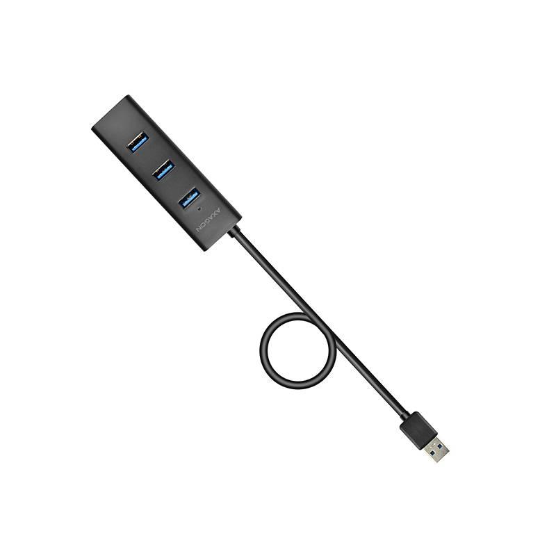 USB Hub Axagon USB 4x USB 3.0, 1,2 m černý, USB, Hub, Axagon, USB, 4x, USB, 3.0, 1,2, m, černý