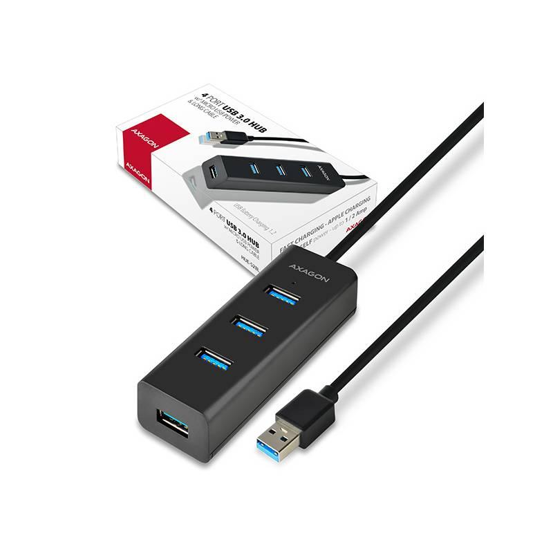 USB Hub Axagon USB 4x USB 3.0, 1,2 m černý