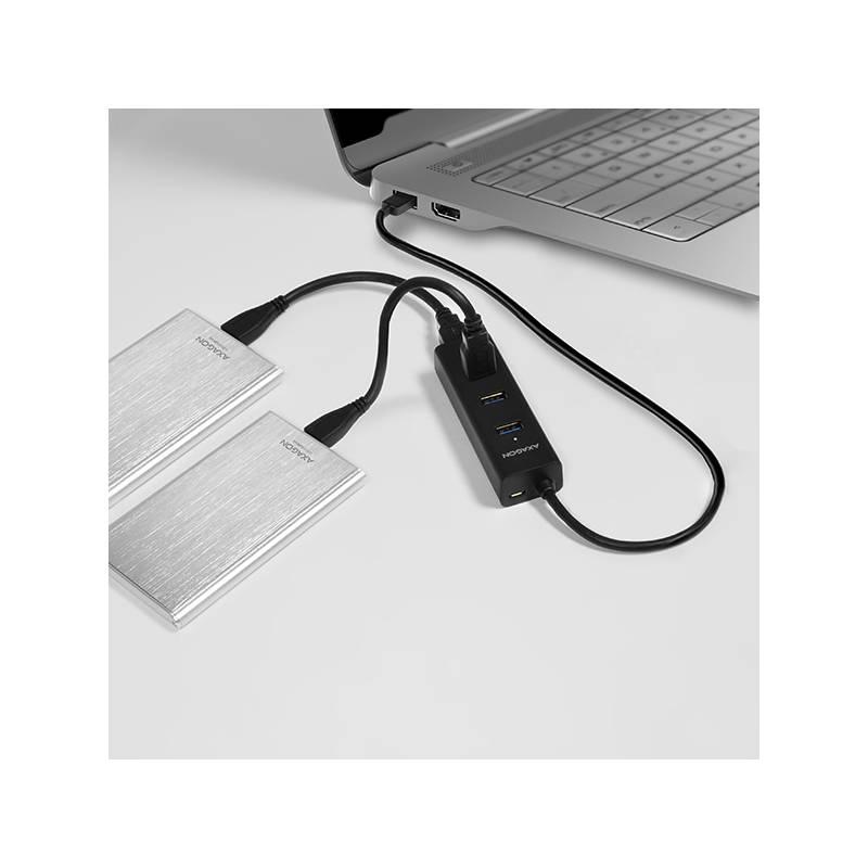 USB Hub Axagon USB 4x USB 3.0 černý