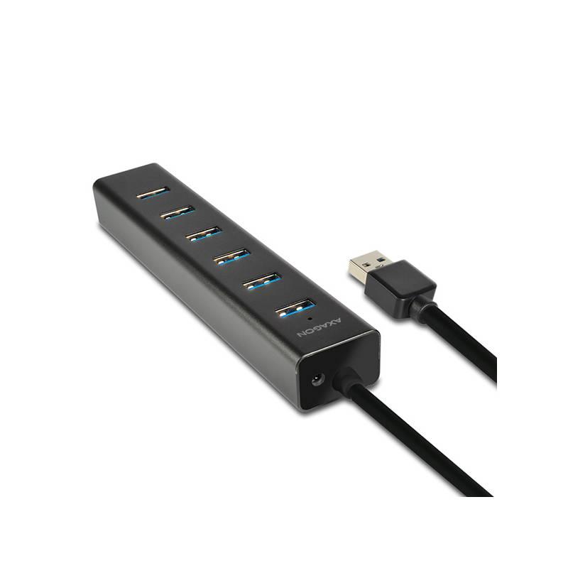 USB Hub Axagon USB 7x USB 3.0 černý