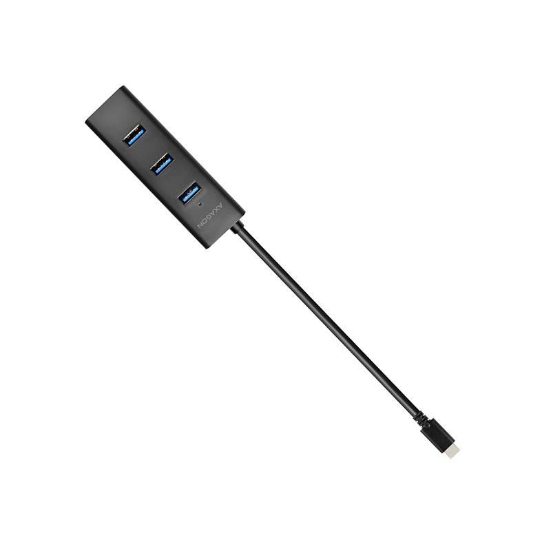 USB Hub Axagon USB-C 4x USB 3.0, Micro USB černý