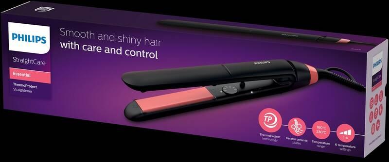 Žehlička na vlasy Philips BHS376 00 černá