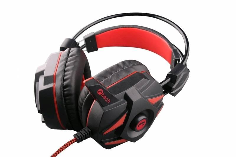 Headset C-Tech Kalypso černý červený