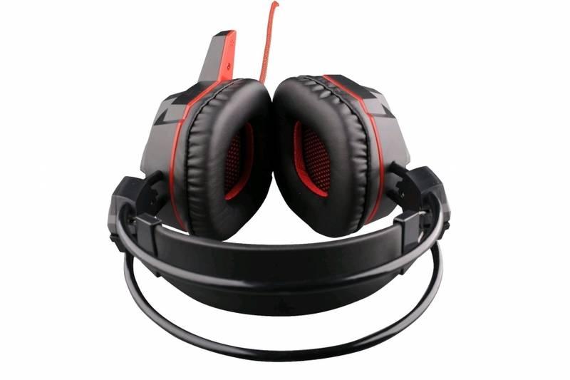 Headset C-Tech Kalypso černý červený, Headset, C-Tech, Kalypso, černý, červený