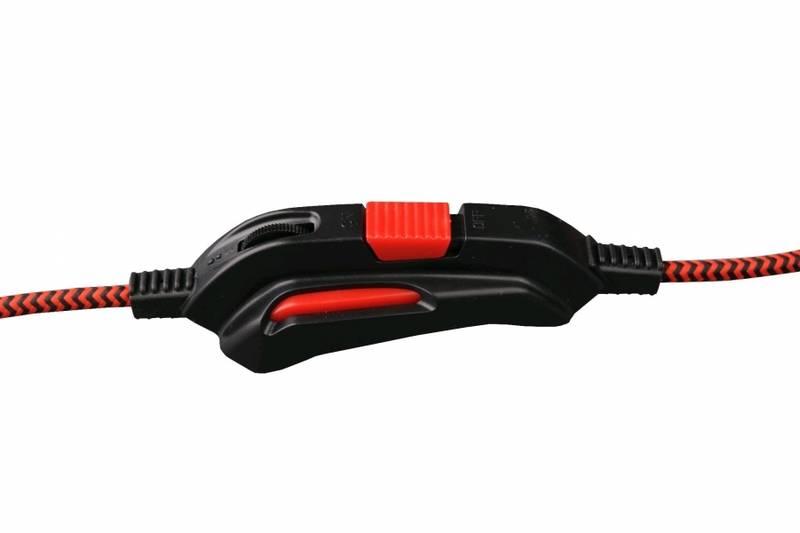 Headset C-Tech Kalypso černý červený, Headset, C-Tech, Kalypso, černý, červený