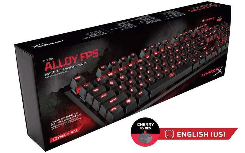 Klávesnice HyperX Alloy FPS Mechanical, MX Red, US černá