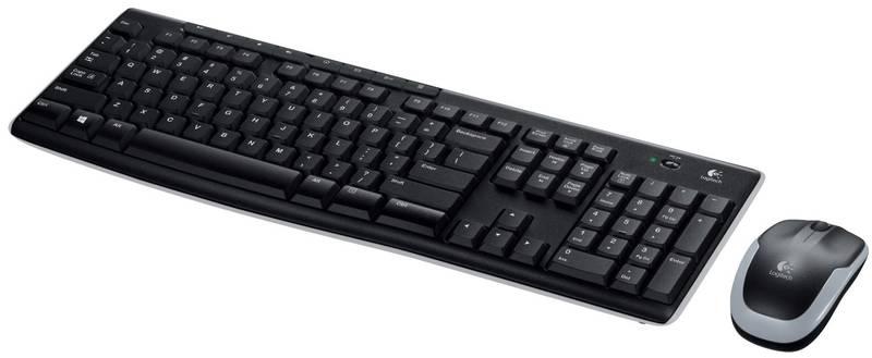 Klávesnice s myší Logitech Wireless Combo MK270, CZ černá