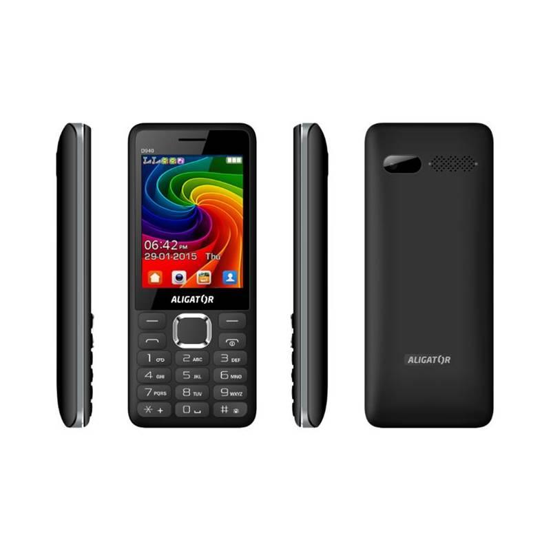 Mobilní telefon Aligator D940 Dual Sim černý