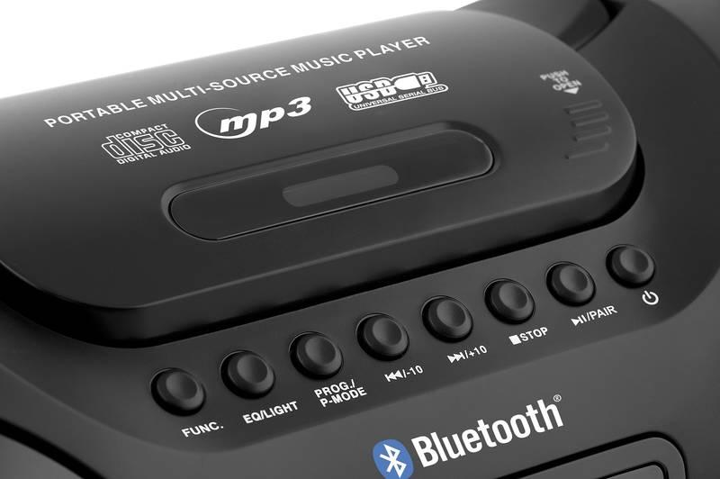 Radiopřijímač s CD GoGEN CDM425SUBT černý stříbrný