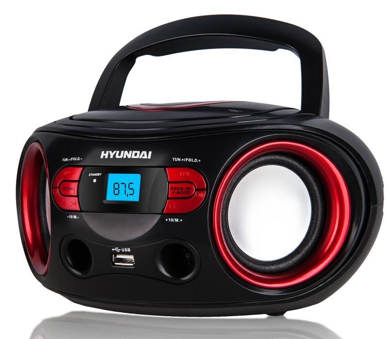 Radiopřijímač s CD Hyundai TRC 533 AU3BR černý červený
