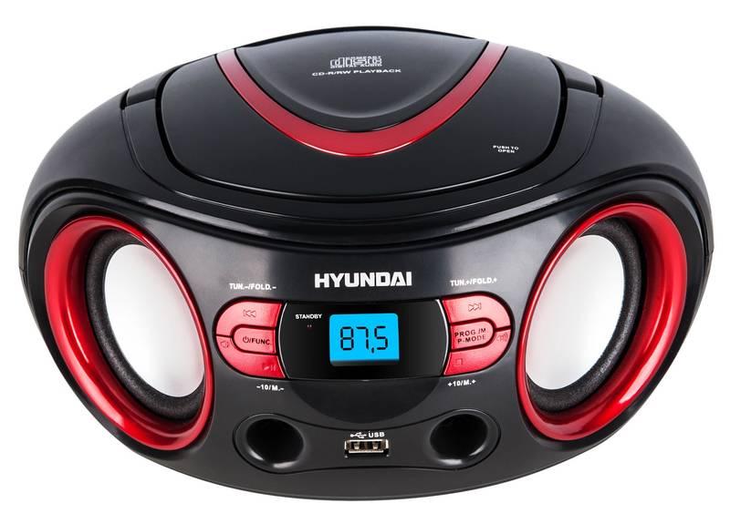 Radiopřijímač s CD Hyundai TRC 533 AU3BR černý červený, Radiopřijímač, s, CD, Hyundai, TRC, 533, AU3BR, černý, červený
