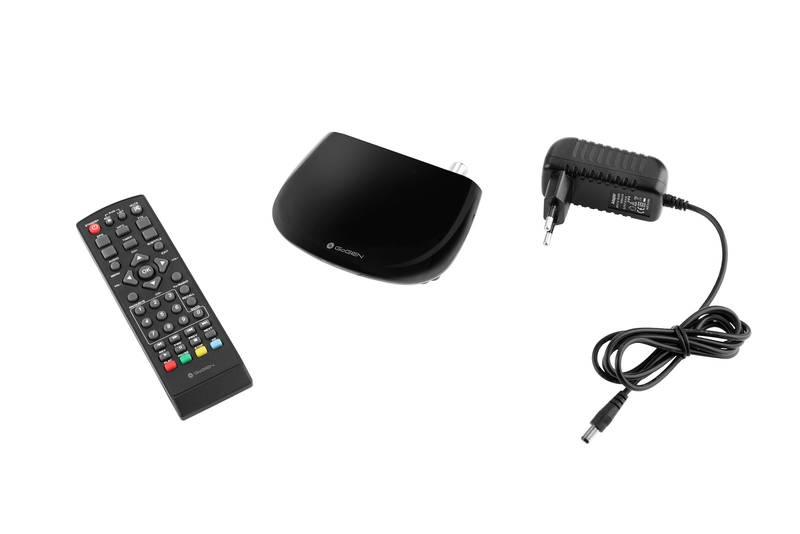 Set-top box GoGEN DVB115T2PVR černý, Set-top, box, GoGEN, DVB115T2PVR, černý