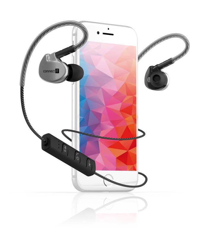 Sluchátka Connect IT Sport Sonics - antracitová