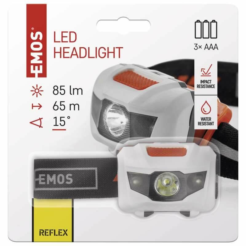 Čelovka EMOS 1x LED 1W 2 LED 3×AAA