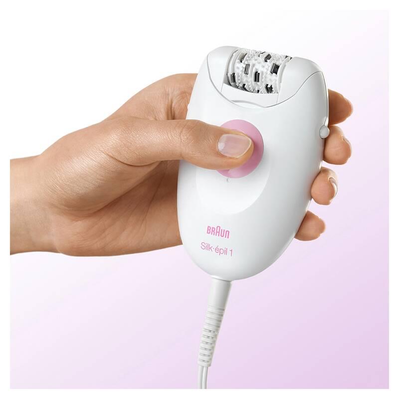 Epilátor Braun Silk-épil 1 1170 bílý růžový