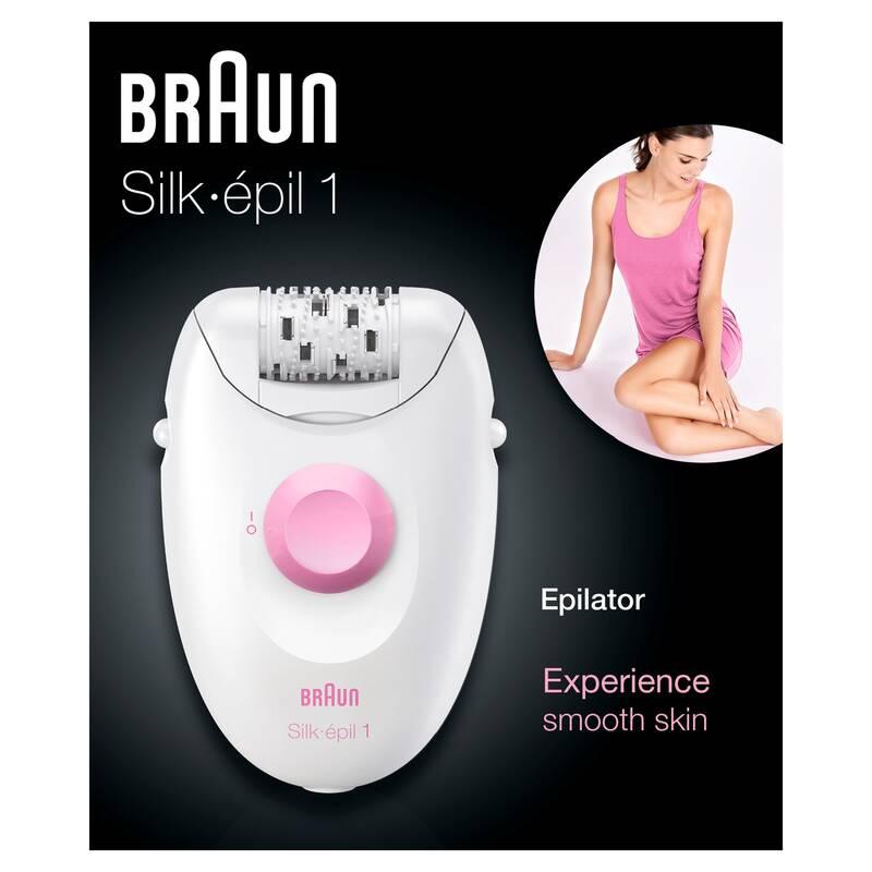Epilátor Braun Silk-épil 1 1170 bílý růžový