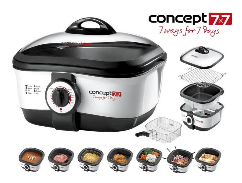 Multifunkční hrnec Concept CK7070 černá bílá