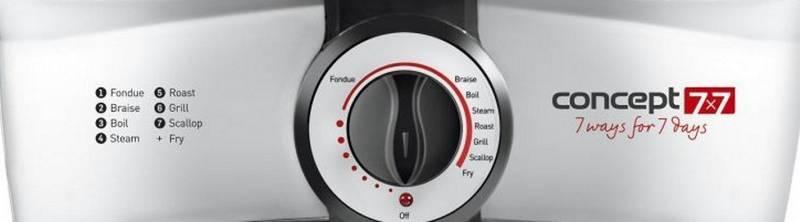 Multifunkční hrnec Concept CK7070 černá bílá