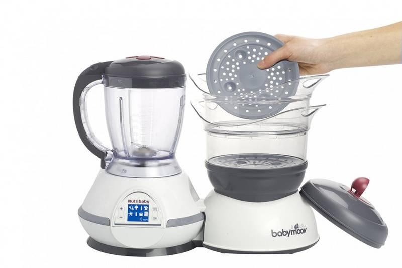 Multifunkční přístroj Babymoov NUTRIBABY, Cherry šedý bílý