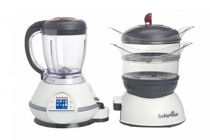 Multifunkční přístroj Babymoov NUTRIBABY, Cherry šedý bílý