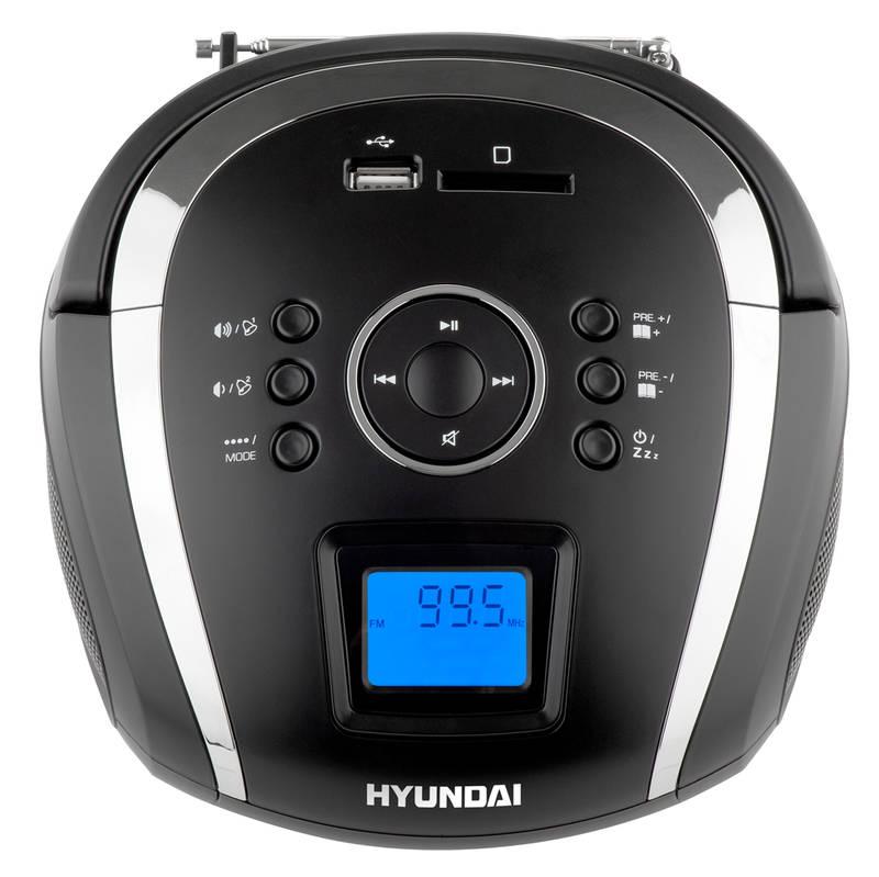 Radiopřijímač Hyundai TR 1088 SU3BS černý stříbrný, Radiopřijímač, Hyundai, TR, 1088, SU3BS, černý, stříbrný