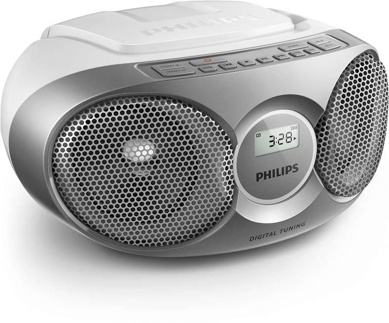 Radiopřijímač s CD Philips AZ215S stříbrný