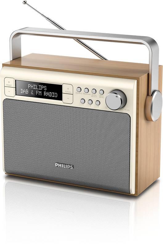 Radiopřijímač s DAB Philips AE5020 zlatý dřevo
