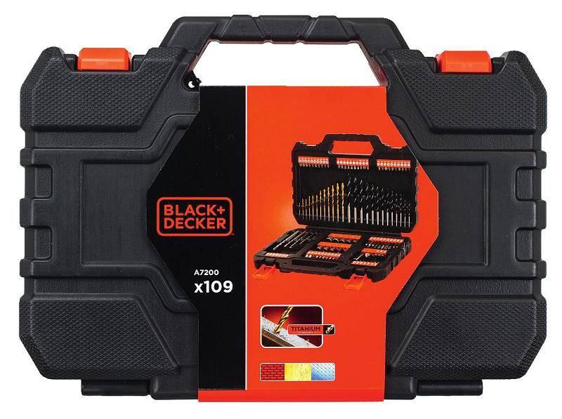 Sada vrtáků a bitů Black-Decker A7200 černé