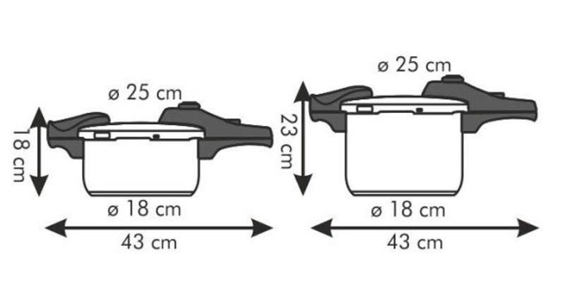 Tlakový hrnec Tescoma BIO EXCLUSIVE DUO 4 a 6 l