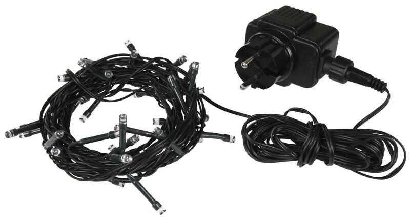 Vánoční osvětlení EMOS 128 LED řetěz, 6,4m, studená bílá