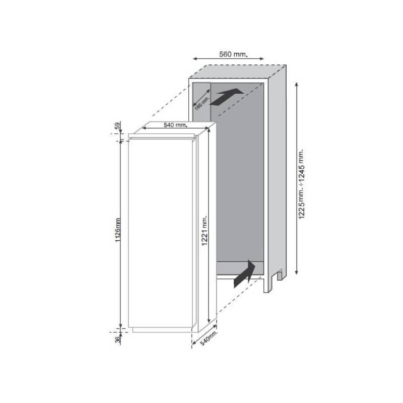 Chladnička Candy CIO 225 EE