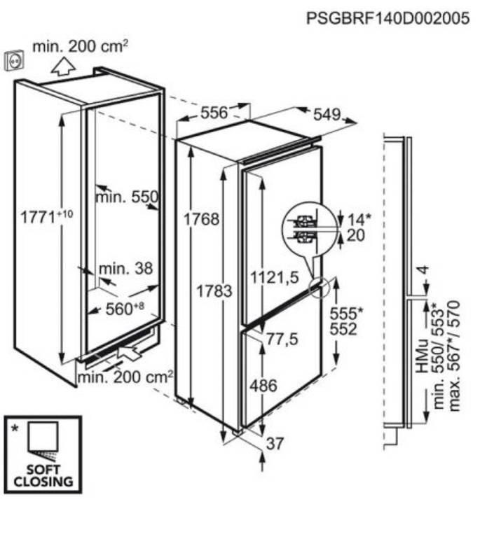 Chladnička s mrazničkou AEG Mastery SCE81816ZF