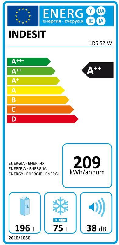 Chladnička s mrazničkou Indesit LR6 S2 W bílá