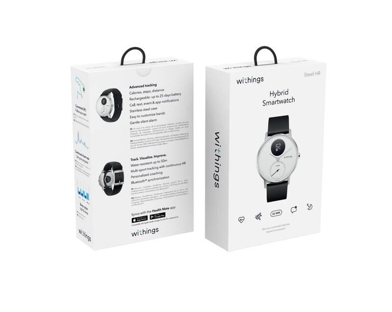 Chytré hodinky Withings Steel HR černá bílá