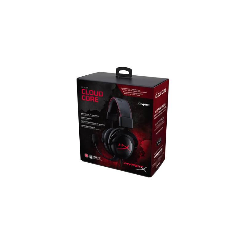 Headset HyperX Cloud Core černý, Headset, HyperX, Cloud, Core, černý