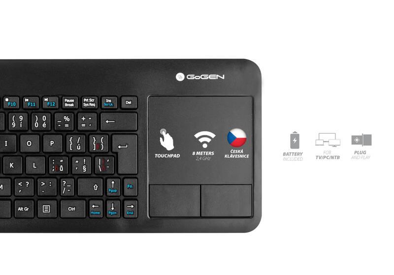 Klávesnice GoGEN WKB 360, CZ černá