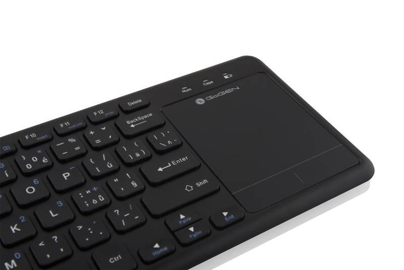 Klávesnice GoGEN WKB 460 CZB, Wireless, Touchpad, Smart TV černá