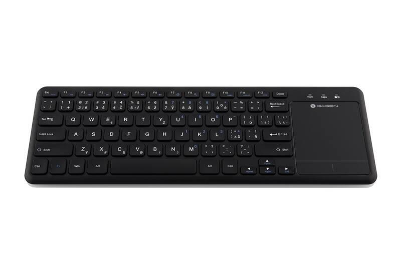 Klávesnice GoGEN WKB 460 CZB, Wireless, Touchpad, Smart TV černá