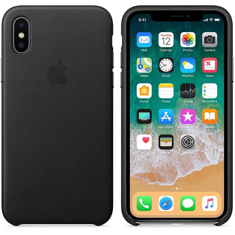 Kryt na mobil Apple Leather Case pro iPhone X černý