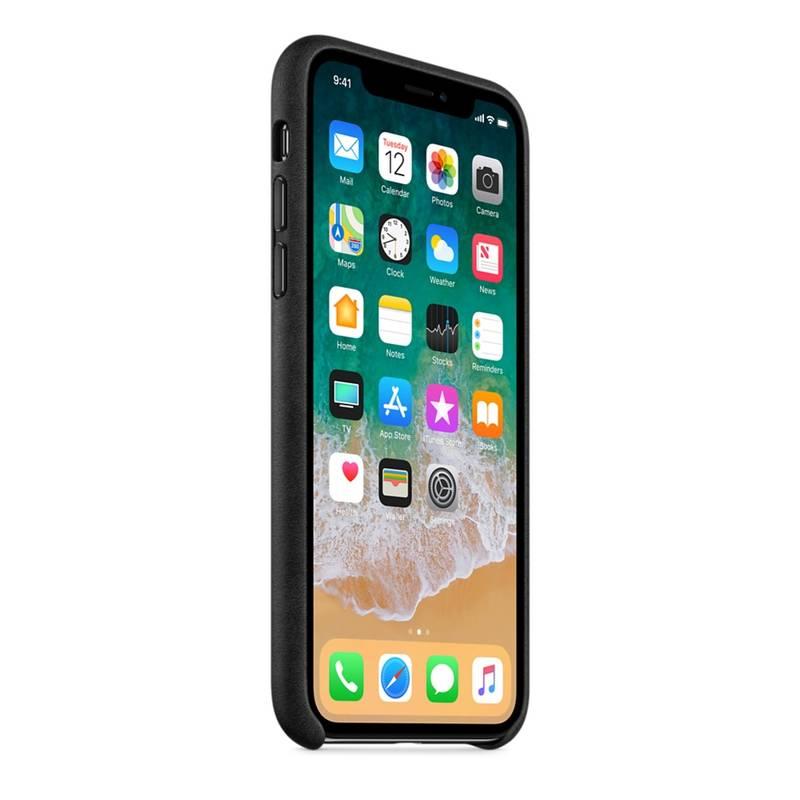 Kryt na mobil Apple Leather Case pro iPhone X černý, Kryt, na, mobil, Apple, Leather, Case, pro, iPhone, X, černý