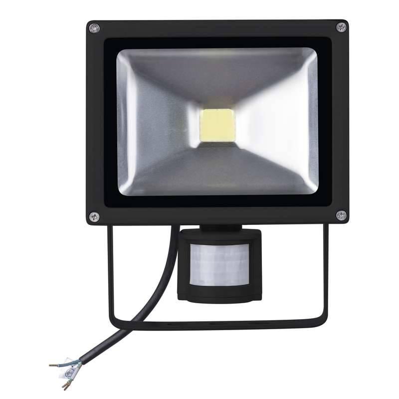 LED reflektor EMOS HOBBY, 50W, neutrální bílá, 3200lm, se senzorem černý
