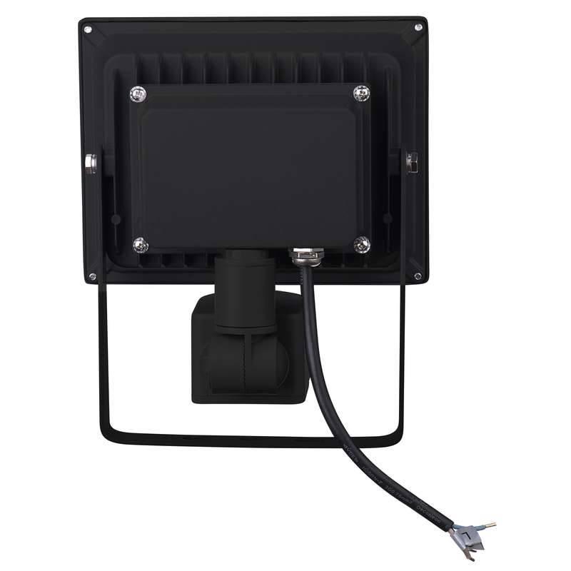 LED reflektor EMOS HOBBY, 50W, neutrální bílá, 3200lm, se senzorem černý