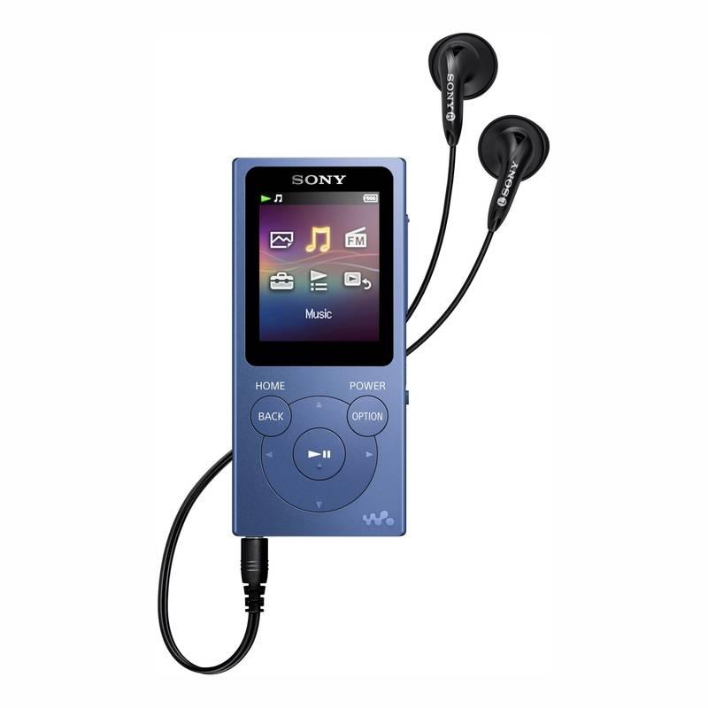 MP3 přehrávač Sony NW-E394L modrý